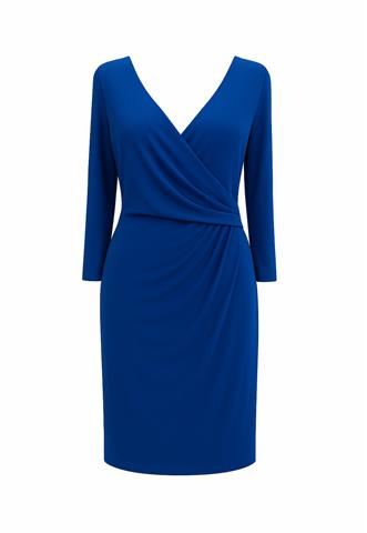 Vestido Ralph Lauren Drapeado Azul