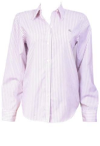 Camisa Ralph Lauren Listras Rosa/Branca/Preta