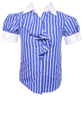 Camisa Ralph Lauren Listrada Azul/Branca