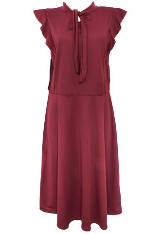 Vestido Rosalie Liso Vinho