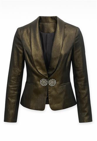 Blazer Saad Brilho Dourado/ Preto