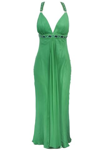 Vestido Seda Verde