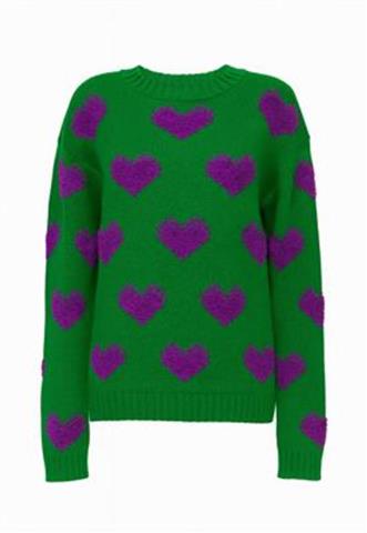Tricô Corações Verde