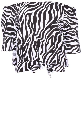 Blusa Zebra Branca/Preta