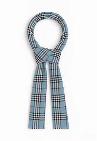 Lenço Xadrez Viscose Azul