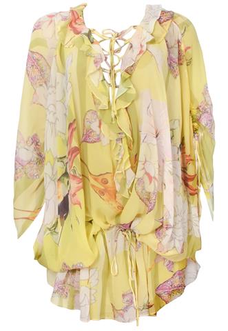 Blusa Basthianna Estampada Amarela