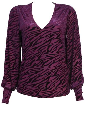 Blusa Roxa Zebrada