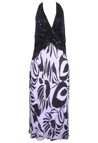 Vestido Zebra Branco/Preto