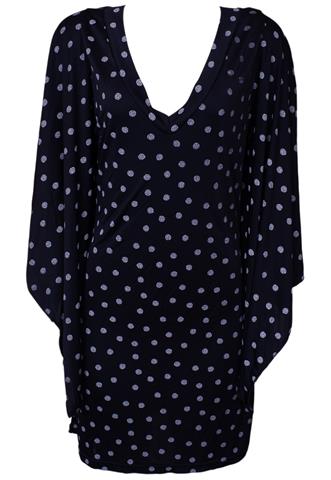 Vestido Poá Branco/Preto
