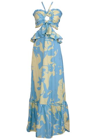 Vestido Estampado Verde/Azul