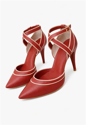 Sandália Couro Vermelho