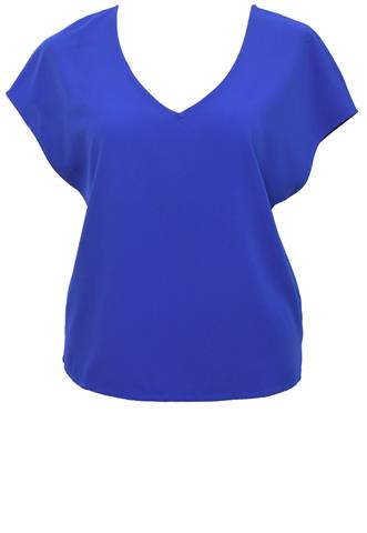 Blusa Shoulder Recortes Azul