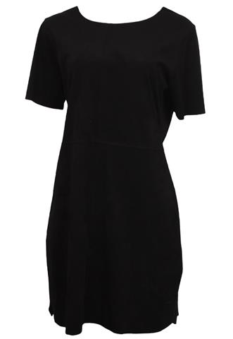 Vestido Shoulder Camurça Preto