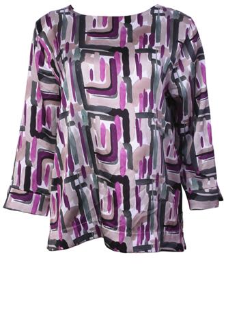 Blusa Sa Hara Estampada Roxo\Verde\Bege