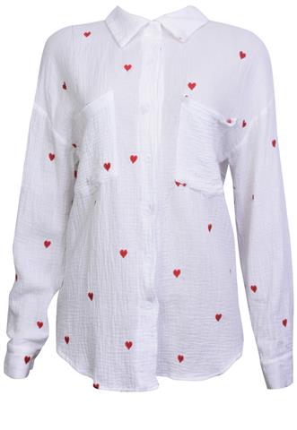 Camisa Shein Coração Branca