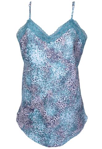 Blusa Skenn Animal Print Preto/Verde