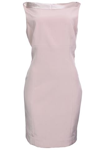 Vestido Tahari Liso Bege