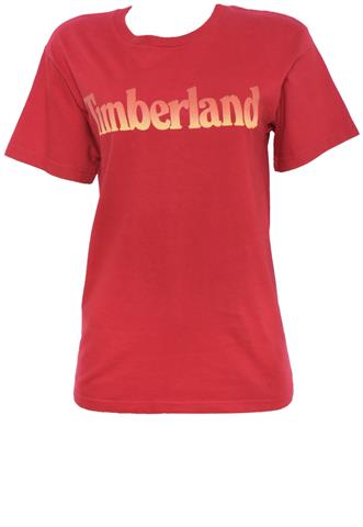 Camiseta Timberland Lettering Vermelha