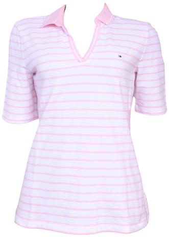 Camisa Polo Tommy Hilfiger Branca/Rosa