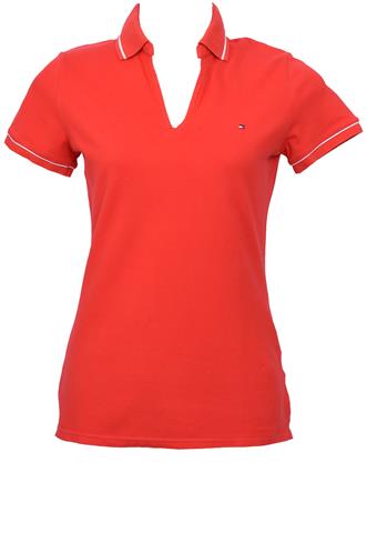 Camisa Polo Tommy Hilfiger Decote Vermelho