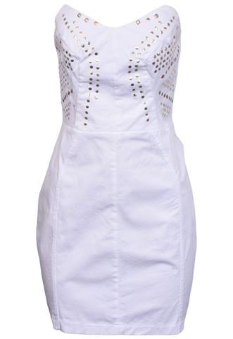 Vestido Triton Pedras Branco