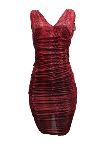 Vestido Triton Animal Print Vermelho