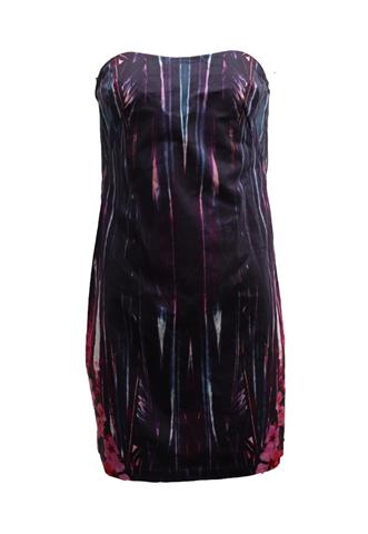 Vestido Triton Estampado Rosa/Roxo