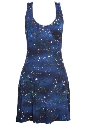 Vestido Triton Estampado Azul