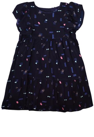 Vestido Tiptop Geométrico Azul