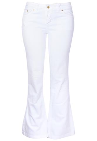 Calça Jeans Tigresse Flare Branca