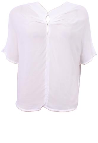 Blusa Unique Chic Transparência Branca