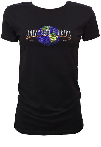 Camiseta Universal Studios Strass Preta