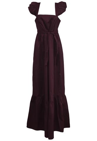 Vestido Up22 Babados Marrom