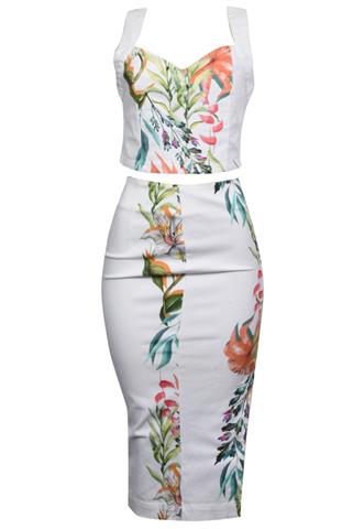 Conjunto Vida Bela Florido Branco