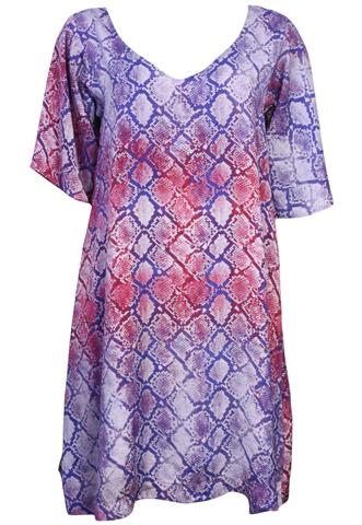 Vestido Viv Leroá Cobra Rosa/Roxo