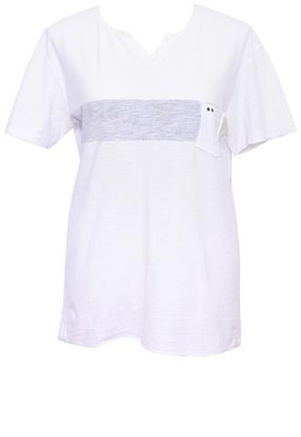 Camiseta Wollner Mescla Branca/Cinza