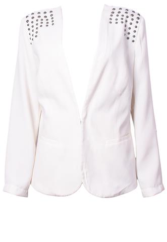 Blazer Yessica Tachas Branco