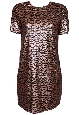 Vestido Zara Paetê Dourado