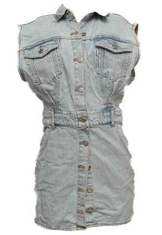 Vestido Zara Jeans Azul