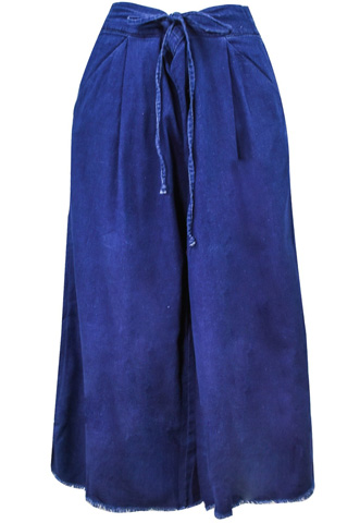Calça Zara Pantacourt Azul