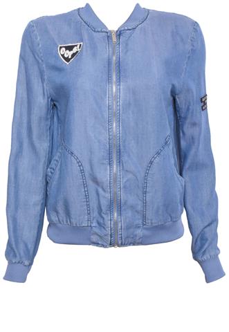 Jaqueta Bomber Zara Jeans Azul