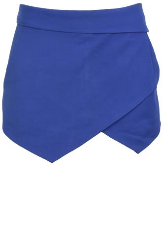 Short Saia Zara Alfaiataria Azul