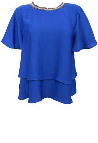 Blusa Zara Pedraria Azul