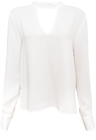 Blusa Zara Choker Branca