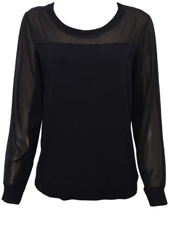 Blusa Zara Tule Preta