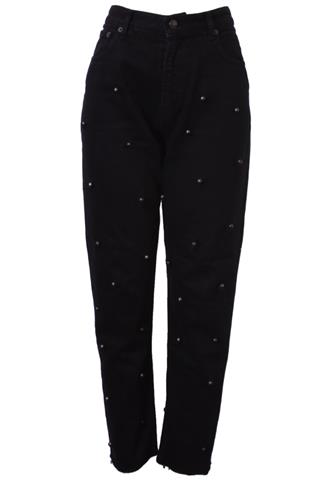Calça Jeans Zara Pérolas Preta