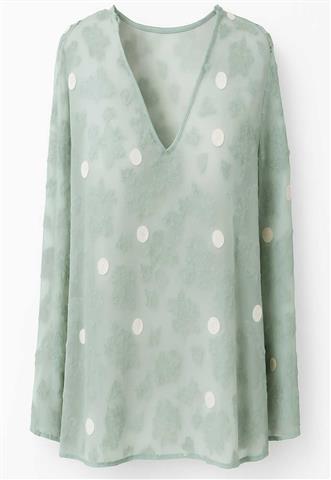 Blusa Zara Bordados Verde