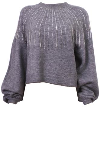 Tricô Zara Brilhos Cinza