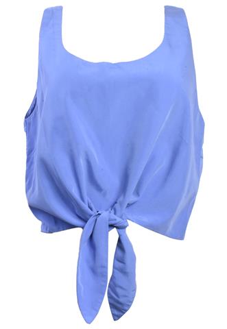 Cropped Zara Liso Azul
