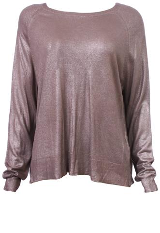 Blusa Zara Metalizada Bege